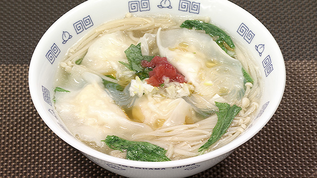 豆腐の水餃子スープ